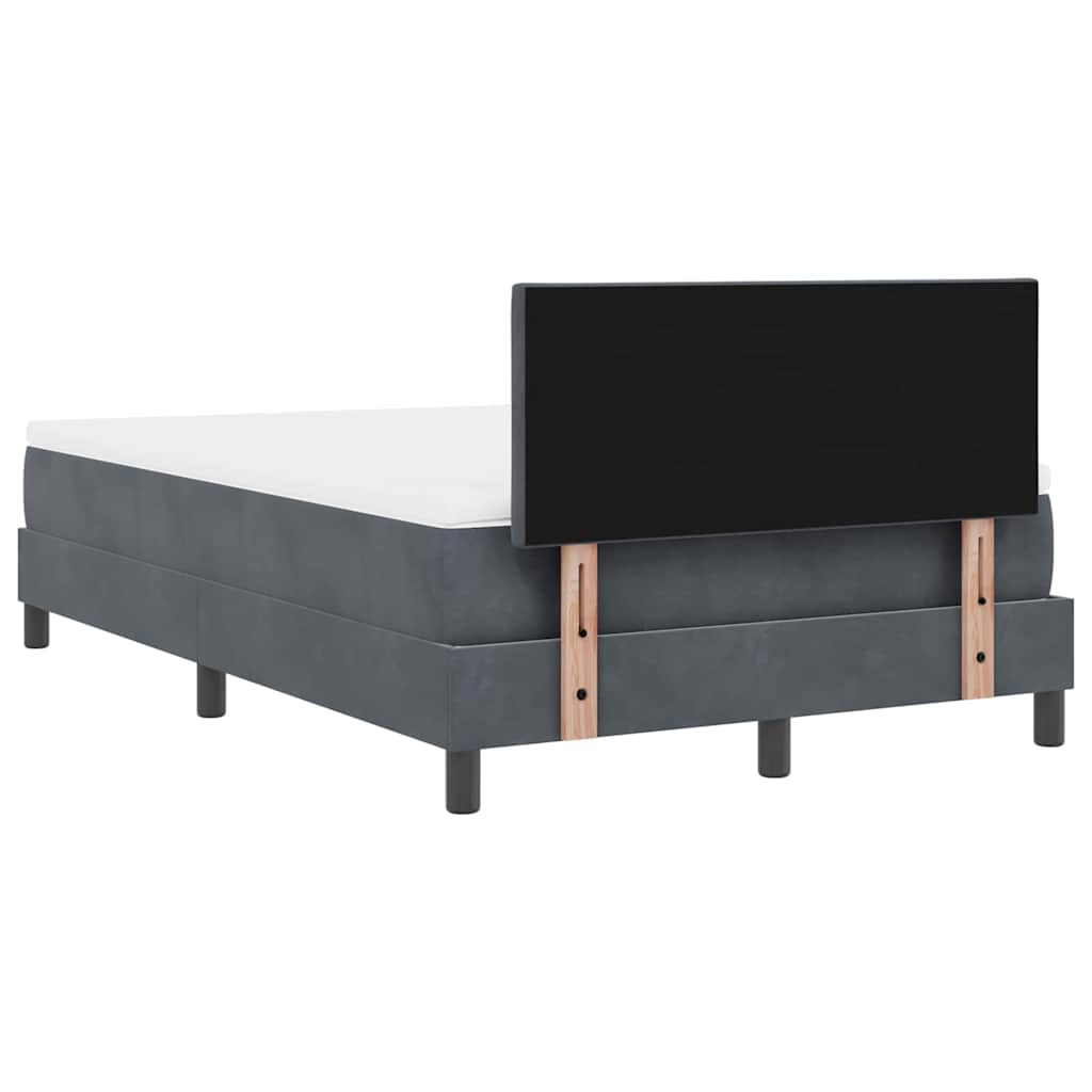 LED Box Spring Bed met matras Donkergrijs 120 x 200 cm Fluweel is nu te koop bij PeponiXL, paradijselijk wonen!