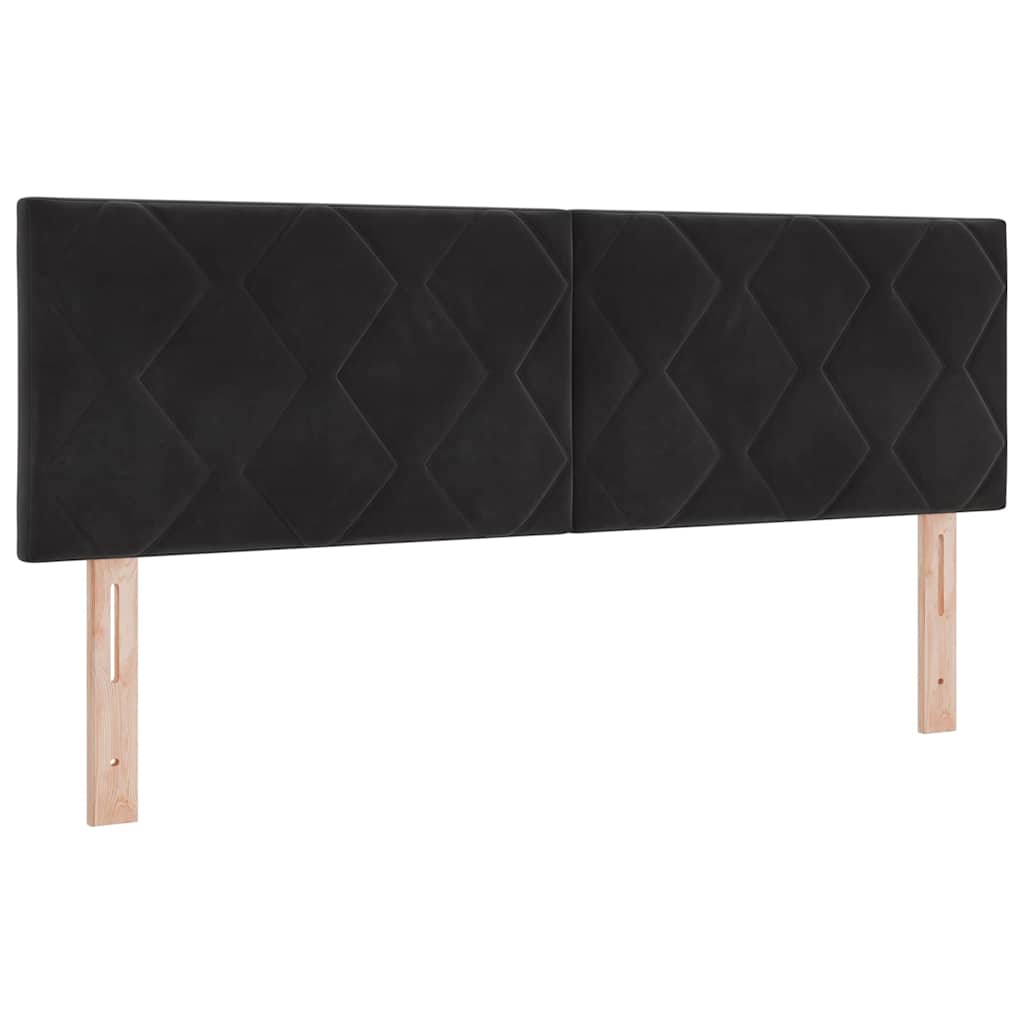 LED Box Spring Bed met matras Zwart 140 x 200 cm Fluweel is nu te koop bij PeponiXL, paradijselijk wonen!