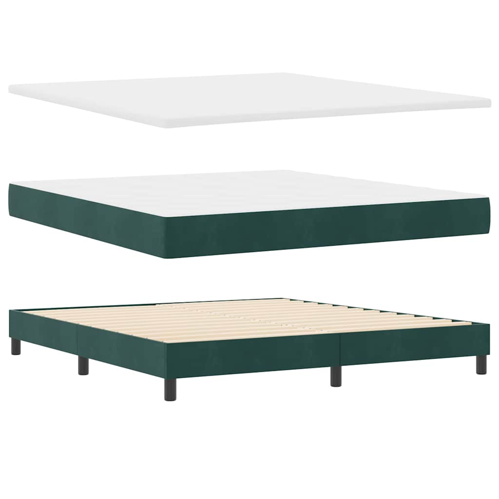 LED Box Spring Bed met matras Donkergroen 180 x 200 cm Fluweel is nu te koop bij PeponiXL, paradijselijk wonen!