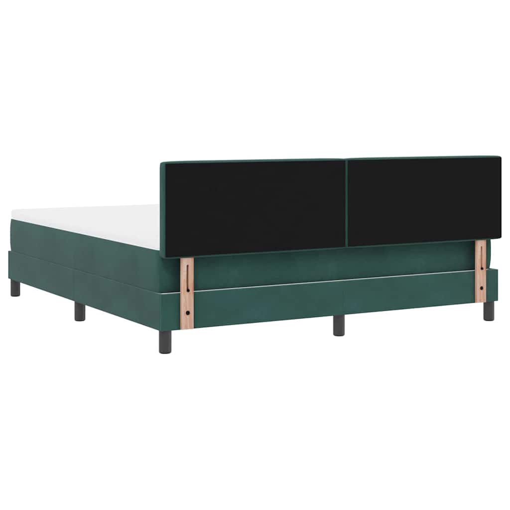 LED Box Spring Bed met matras Donkergroen 180 x 200 cm Fluweel is nu te koop bij PeponiXL, paradijselijk wonen!