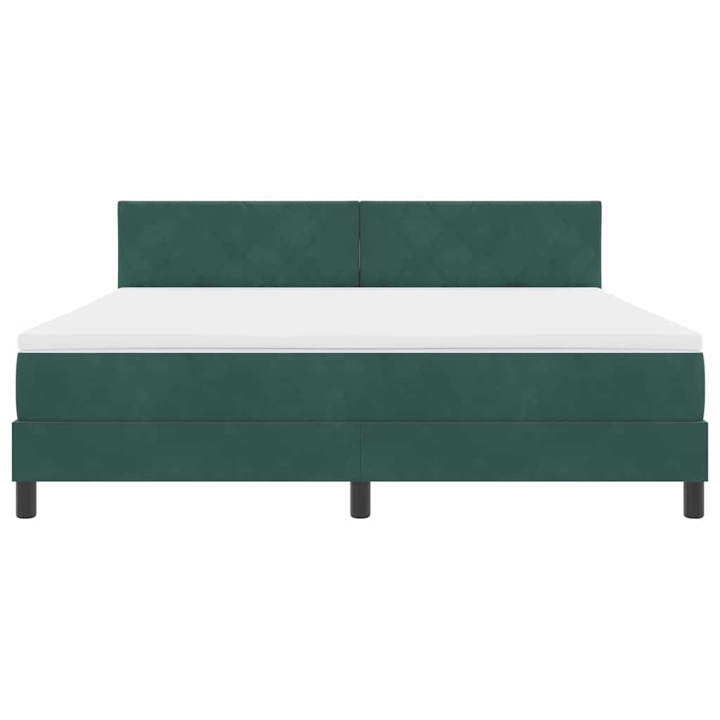 LED Box Spring Bed met matras Donkergroen 180 x 200 cm Fluweel is nu te koop bij PeponiXL, paradijselijk wonen!