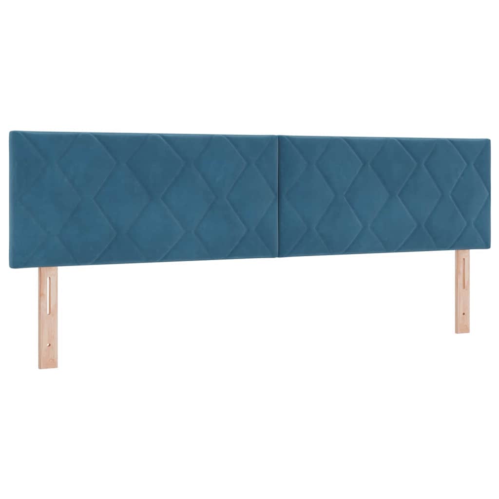 LED Box Spring Bed met matras Donkerblauw 180 x 200 cm Fluweel is nu te koop bij PeponiXL, paradijselijk wonen!