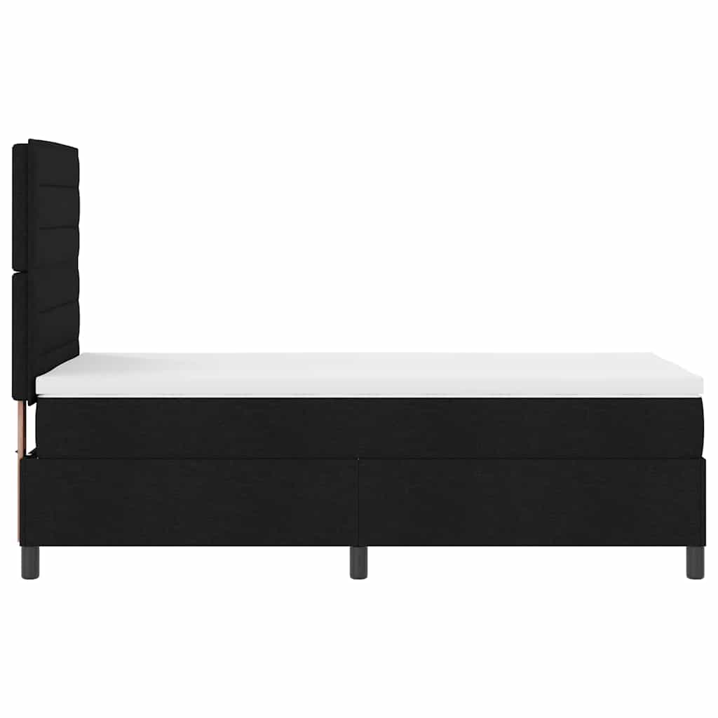 Boxspring bed met matras met LED Zwart 80 x 200 cm Stof is nu te koop bij PeponiXL, paradijselijk wonen!