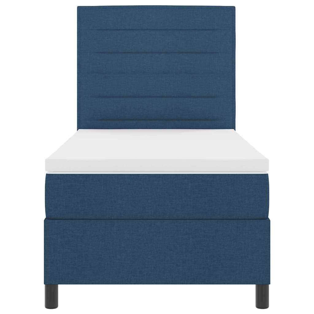 Boxspring bed met matras met LED Blauw 80 x 200 cm Stof is nu te koop bij PeponiXL, paradijselijk wonen!