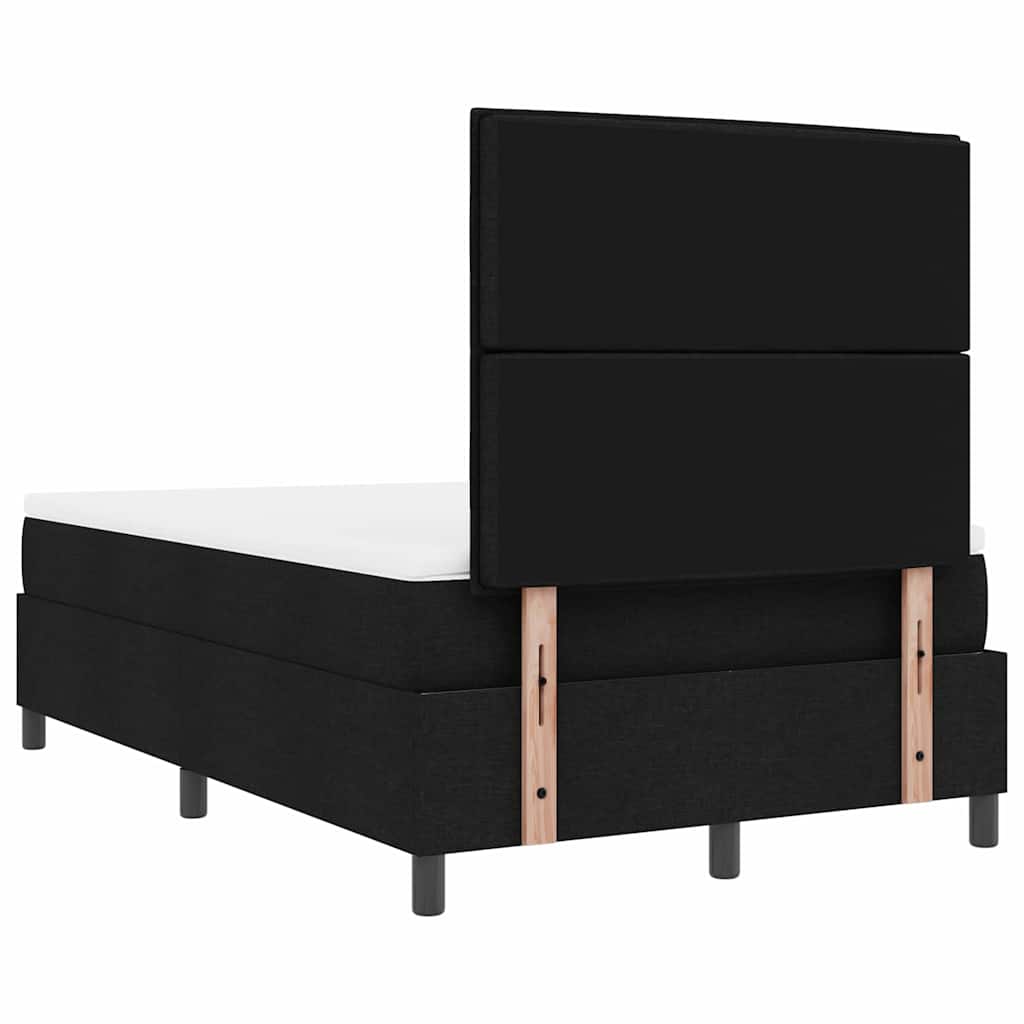 Boxspring bed met matras met LED Zwart 120 x 190 cm Stof is nu te koop bij PeponiXL, paradijselijk wonen!
