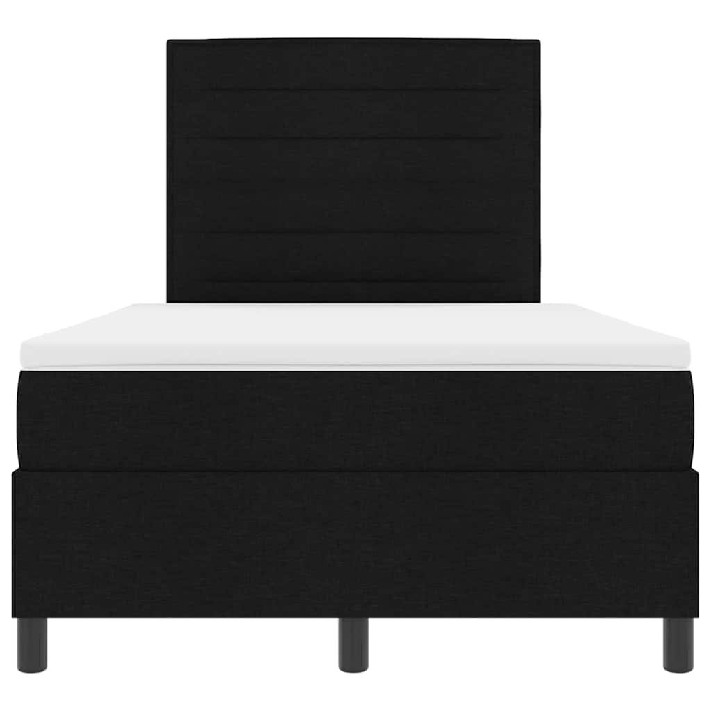 Boxspring bed met matras met LED Zwart 120 x 190 cm Stof is nu te koop bij PeponiXL, paradijselijk wonen!