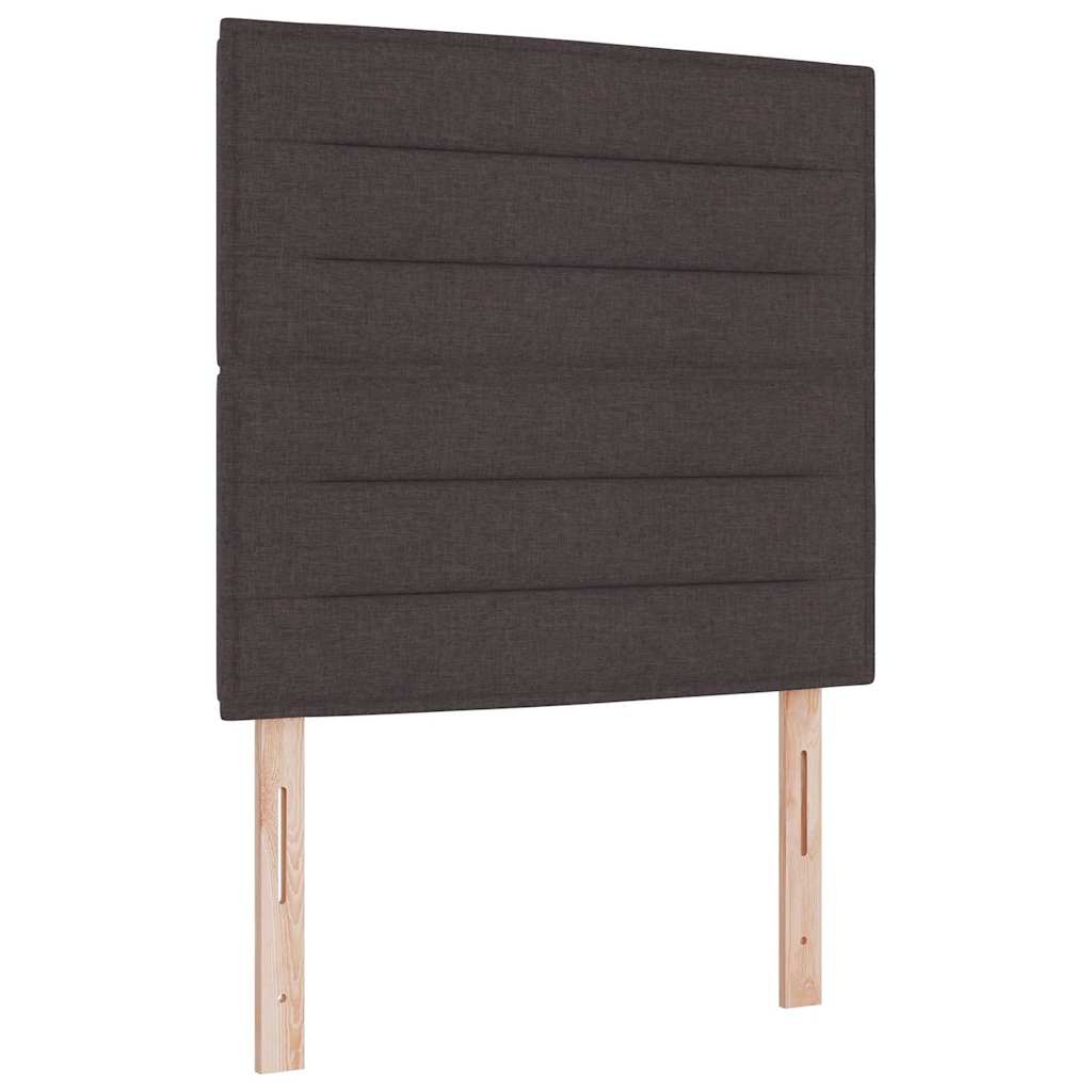 Boxspring bed met matras met LED Donkerbruin 120 x 200 cm Stof is nu te koop bij PeponiXL, paradijselijk wonen!
