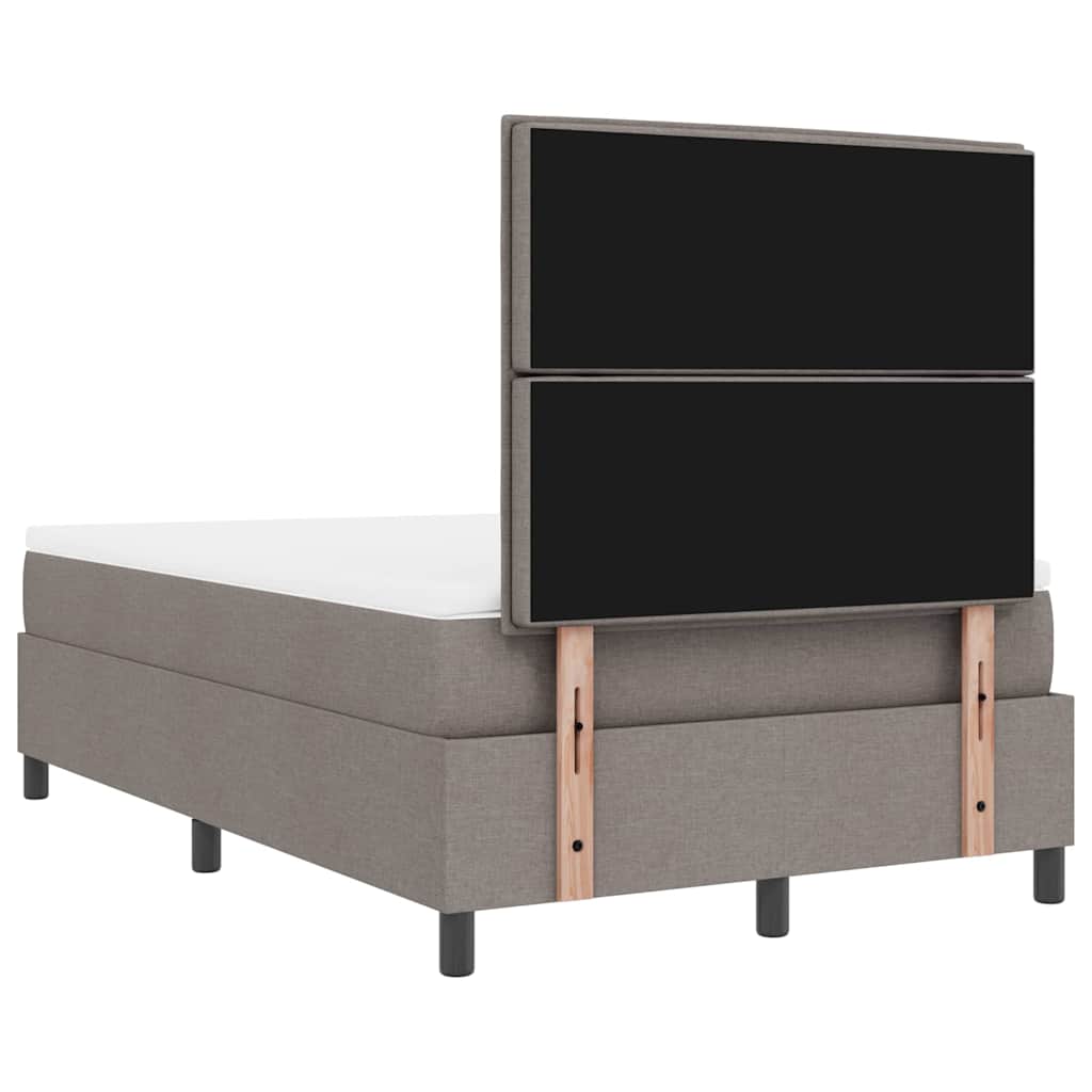 Boxspring bed met matras met LED Taupe 120 x 200 cm Stof is nu te koop bij PeponiXL, paradijselijk wonen!