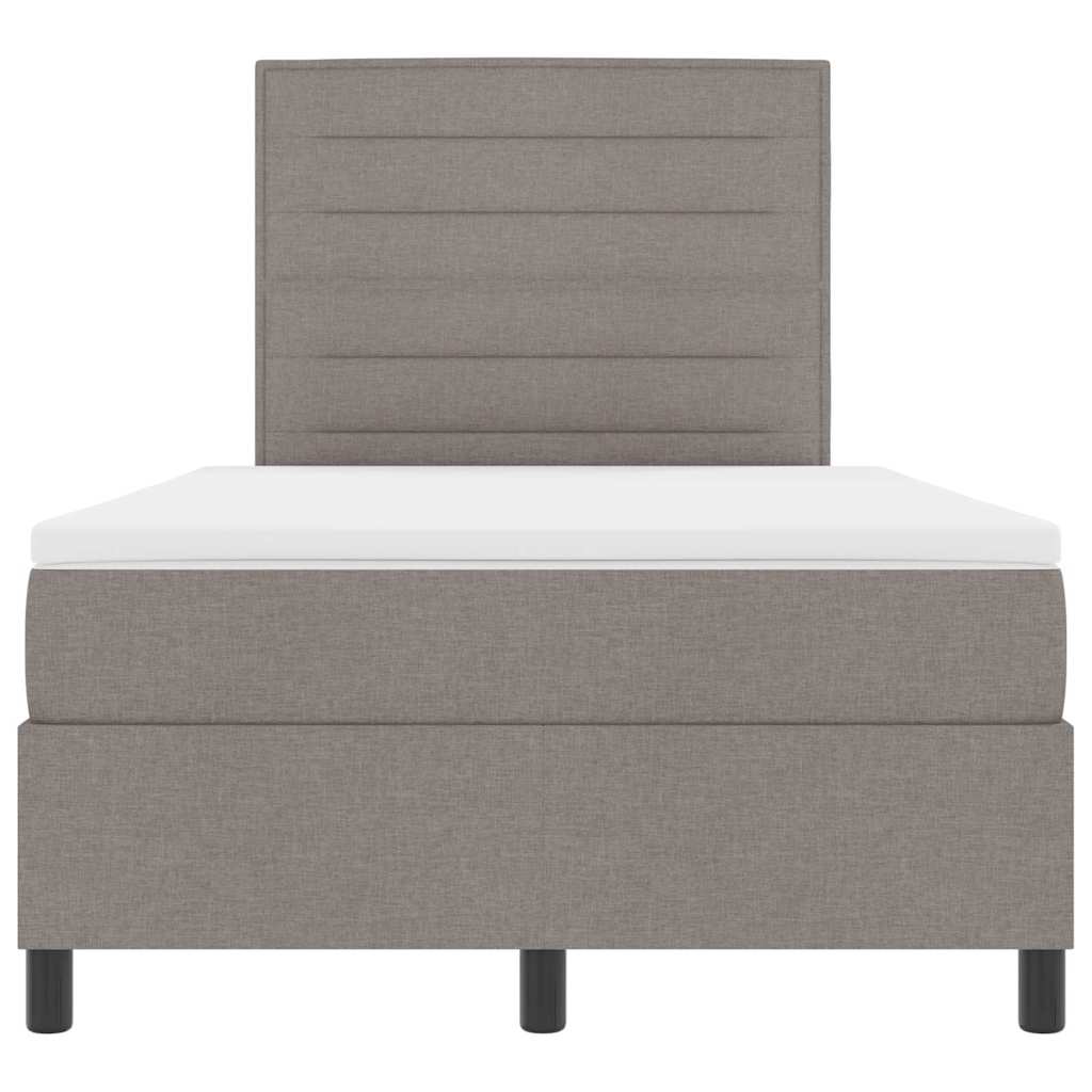 Boxspring bed met matras met LED Taupe 120 x 200 cm Stof is nu te koop bij PeponiXL, paradijselijk wonen!