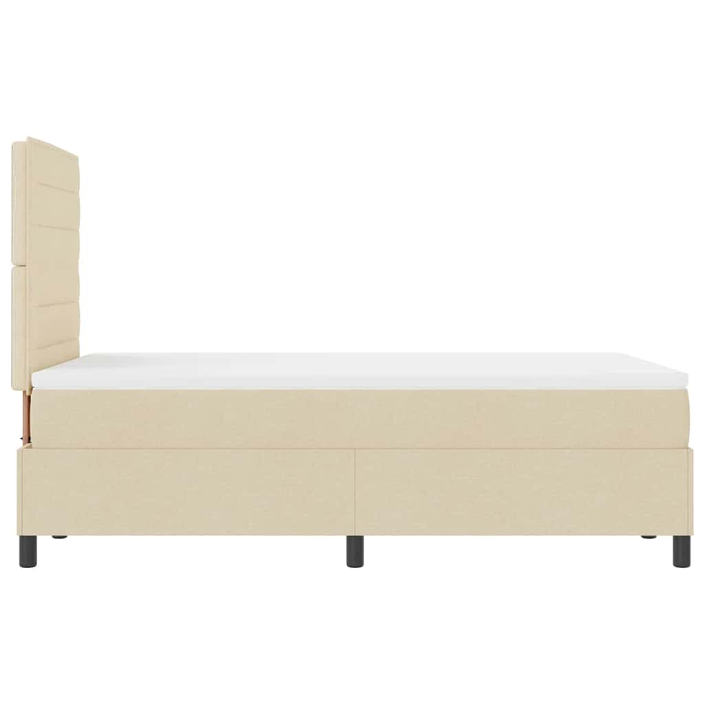 Boxspring bed met matras met LED Crème 120 x 200 cm Stof is nu te koop bij PeponiXL, paradijselijk wonen!