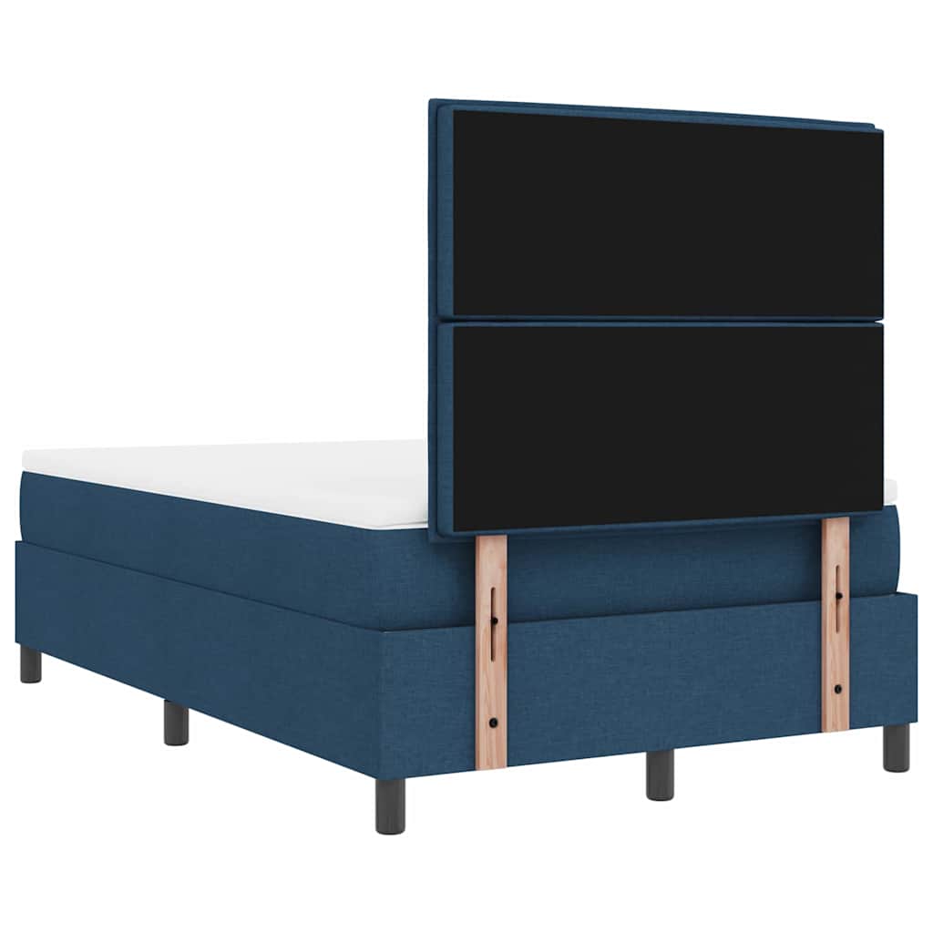 Boxspring bed met matras met LED Blauw 120 x 200 cm Stof is nu te koop bij PeponiXL, paradijselijk wonen!