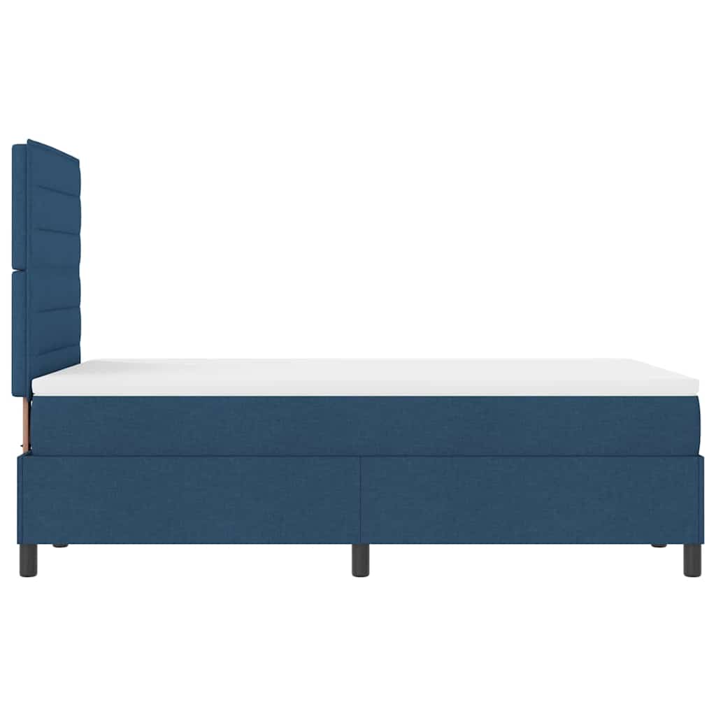Boxspring bed met matras met LED Blauw 120 x 200 cm Stof is nu te koop bij PeponiXL, paradijselijk wonen!