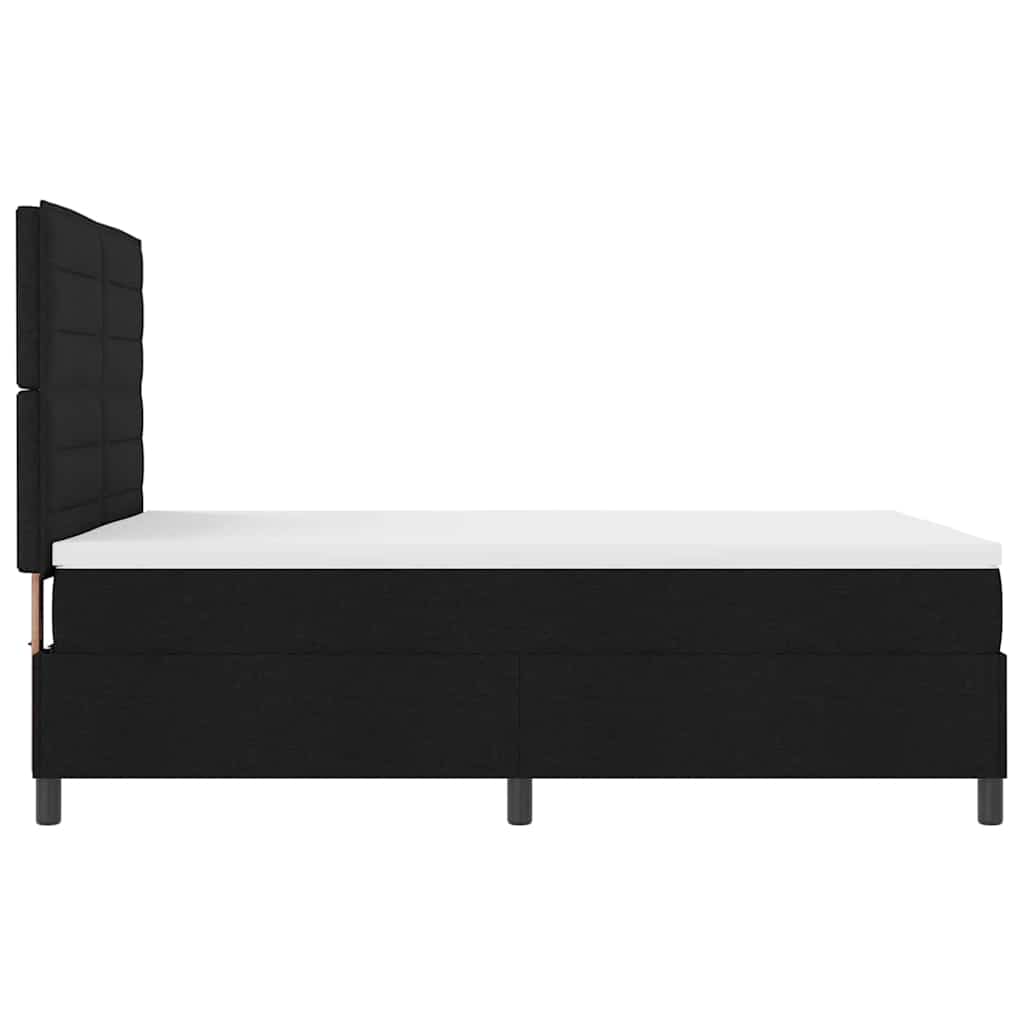 Boxspring bed met matras met LED Zwart 140 x 200 cm Stof is nu te koop bij PeponiXL, paradijselijk wonen!