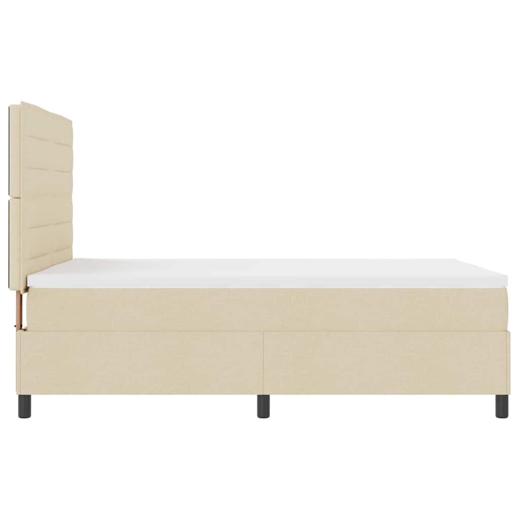 Boxspring bed met matras met LED Crème 140 x 200 cm Stof is nu te koop bij PeponiXL, paradijselijk wonen!