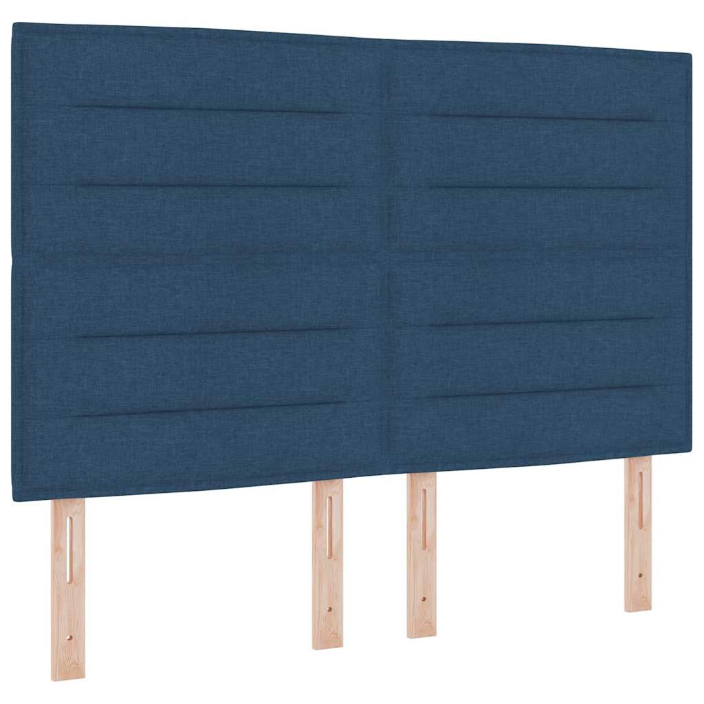 Boxspring bed met matras met LED Blauw 160 x 200 cm Stof is nu te koop bij PeponiXL, paradijselijk wonen!