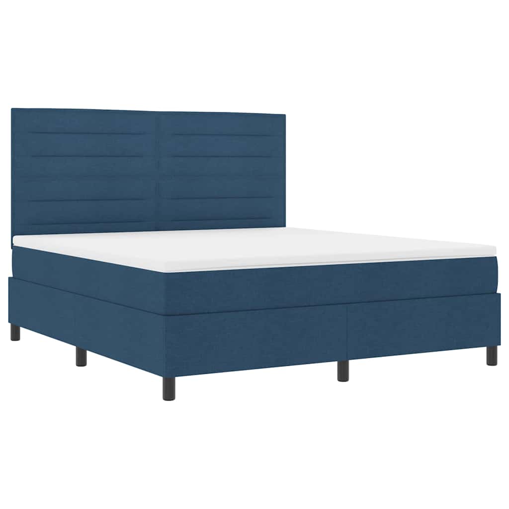 Boxspring bed met matras met LED Blauw 180 x 200 cm Stof is nu te koop bij PeponiXL, paradijselijk wonen!