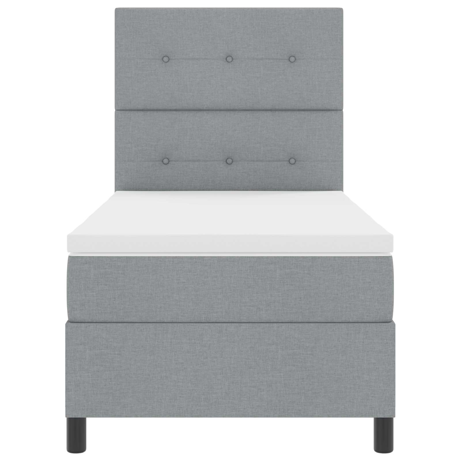 Boxspring bed met matras met LED Lichtgrijs 80 x 200 cm Stof is nu te koop bij PeponiXL, paradijselijk wonen!