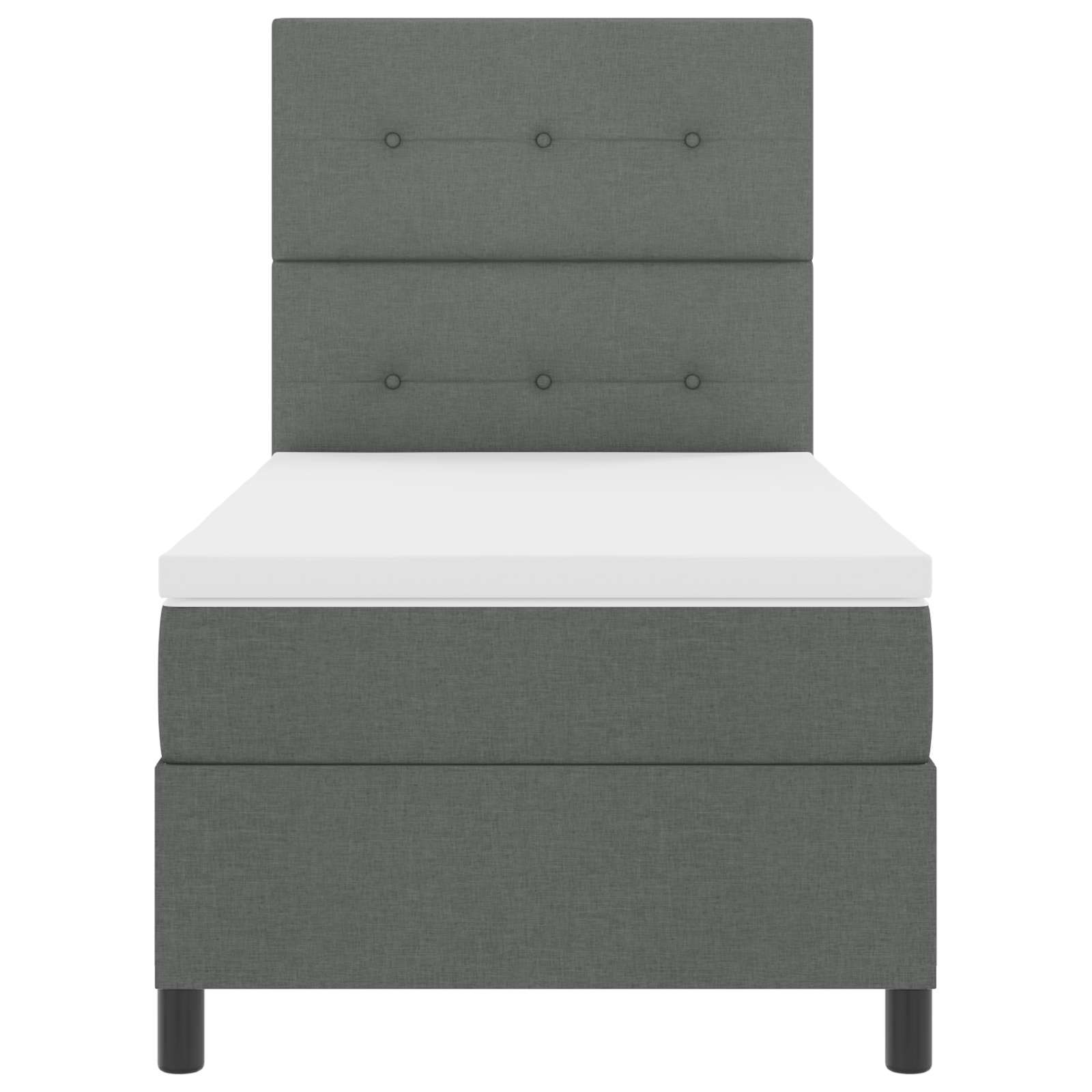 Boxspring bed met matras met LED Donkergrijs 80 x 200 cm Stof is nu te koop bij PeponiXL, paradijselijk wonen!