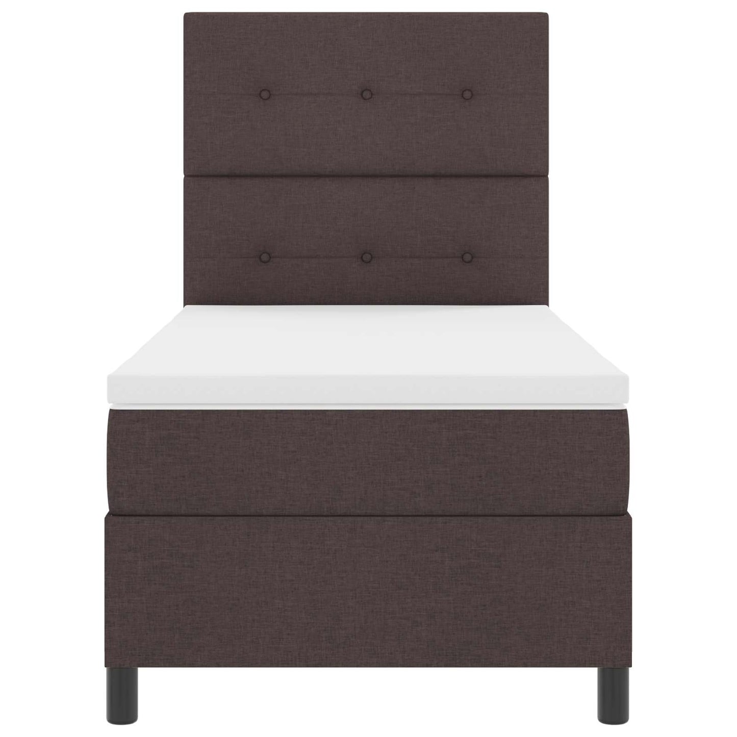Boxspring bed met matras met LED Donkerbruin 80 x 200 cm Stof is nu te koop bij PeponiXL, paradijselijk wonen!