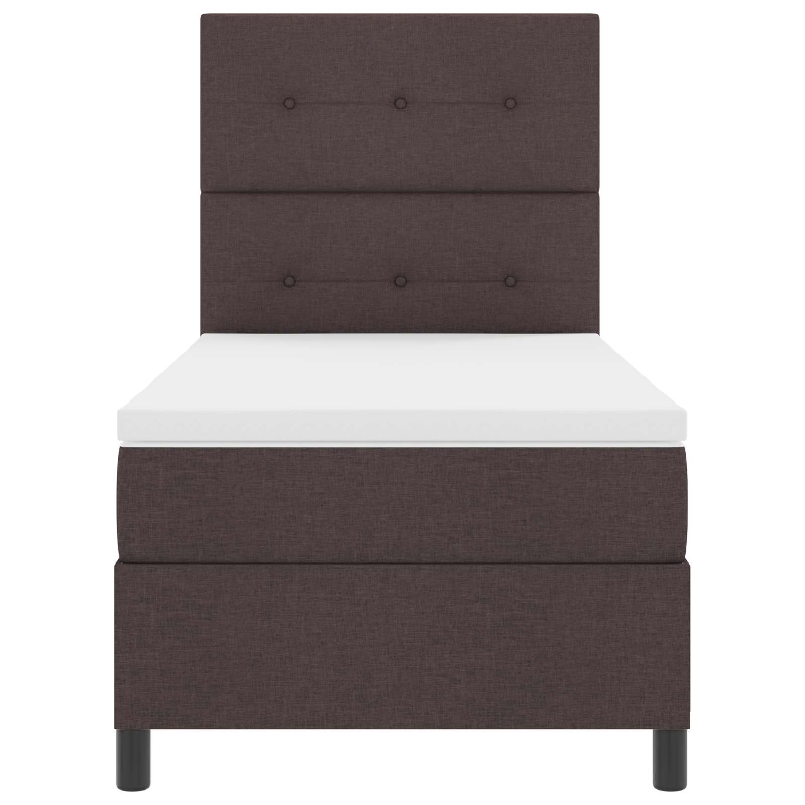 Boxspring bed met matras met LED Donkerbruin 80 x 200 cm Stof is nu te koop bij PeponiXL, paradijselijk wonen!