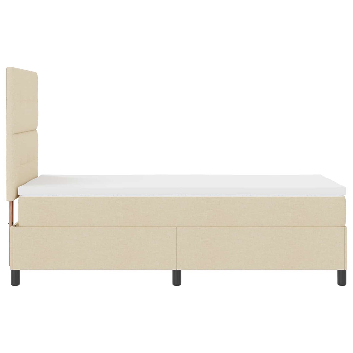 Boxspring bed met matras met LED Crème 80 x 200 cm Stof is nu te koop bij PeponiXL, paradijselijk wonen!