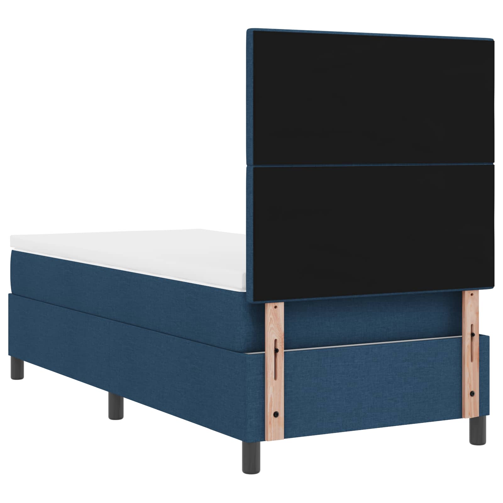 Boxspring bed met matras met LED Blauw 80 x 200 cm Stof is nu te koop bij PeponiXL, paradijselijk wonen!