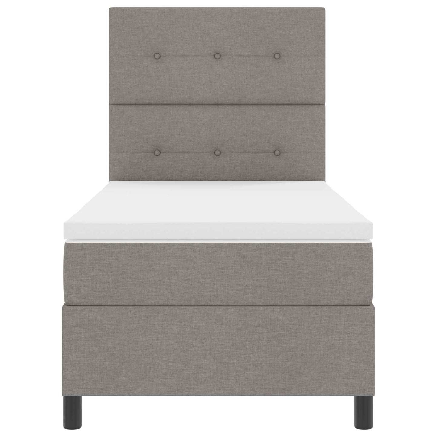 Boxspring bed met matras met LED Taupe 90 x 190 cm Stof is nu te koop bij PeponiXL, paradijselijk wonen!