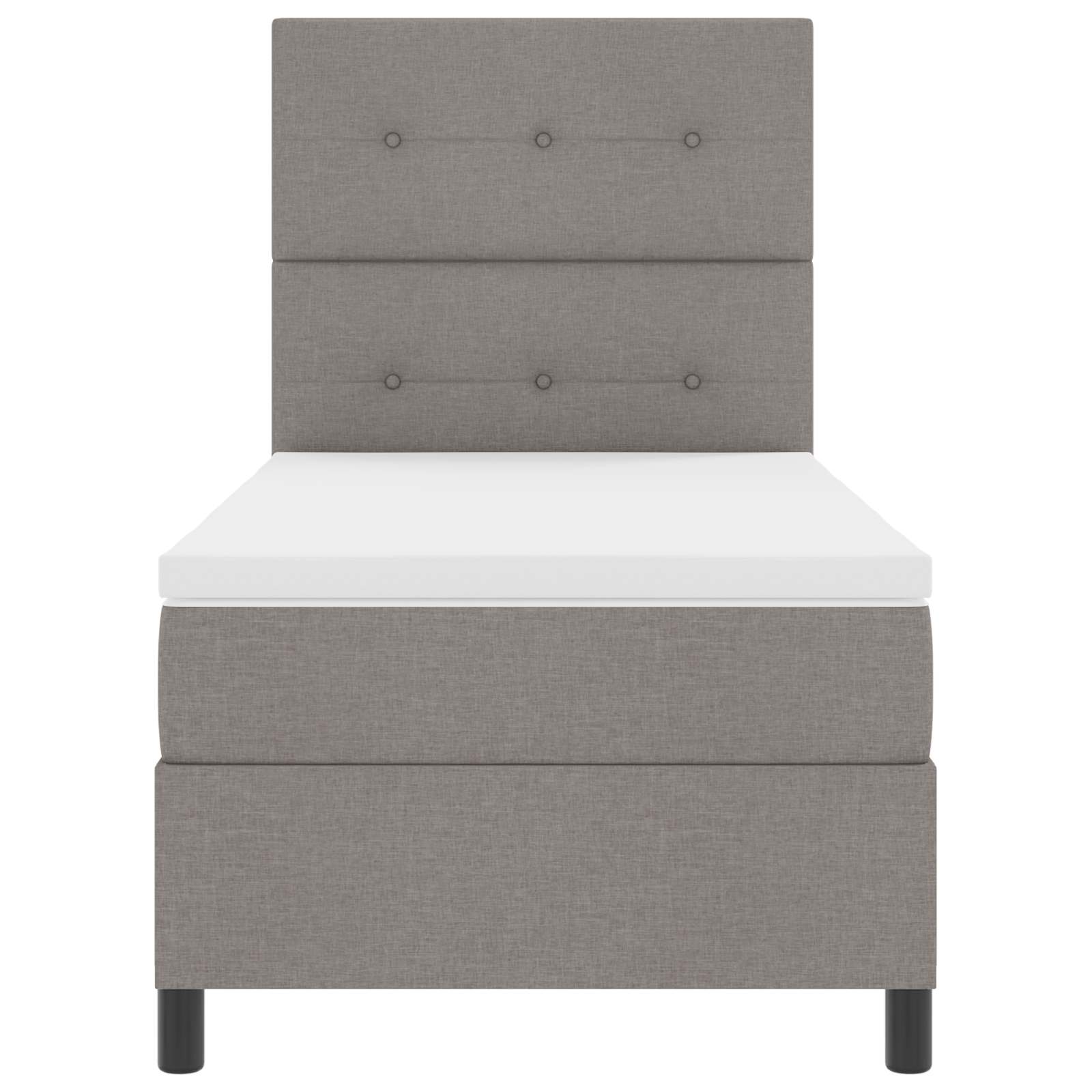 Boxspring bed met matras met LED Taupe 90 x 190 cm Stof is nu te koop bij PeponiXL, paradijselijk wonen!