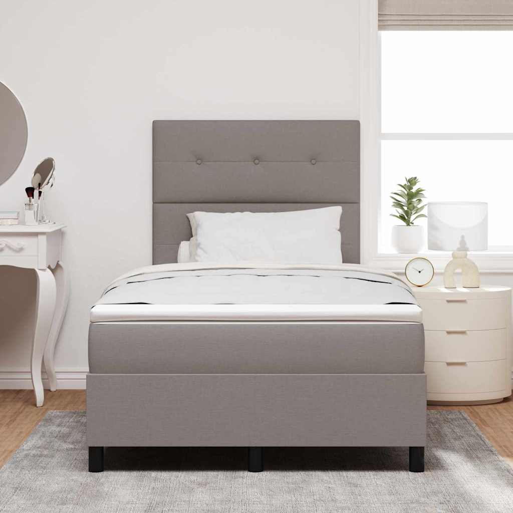 Boxspring bed met matras met LED Taupe 120 x 200 cm Stof is nu te koop bij PeponiXL, paradijselijk wonen!