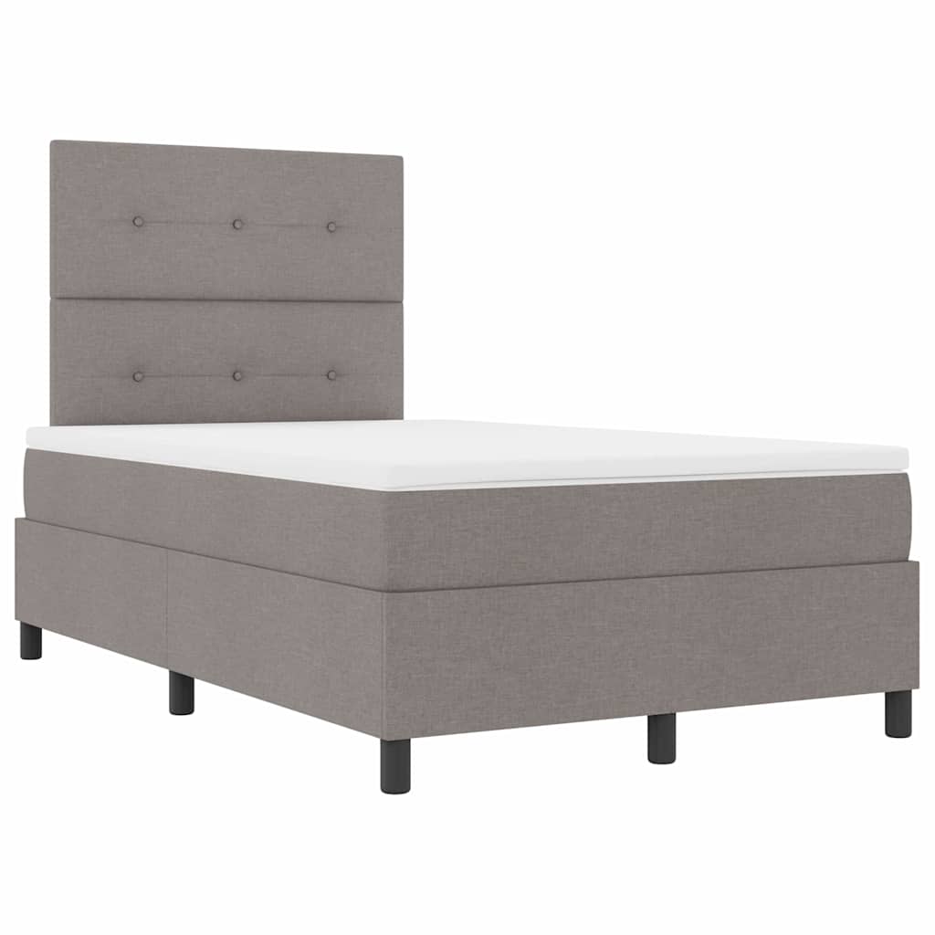 Boxspring bed met matras met LED Taupe 120 x 200 cm Stof is nu te koop bij PeponiXL, paradijselijk wonen!