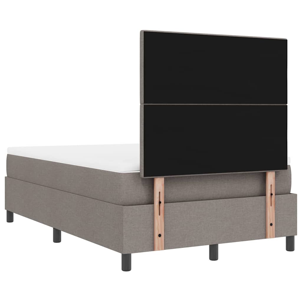Boxspring bed met matras met LED Taupe 120 x 200 cm Stof is nu te koop bij PeponiXL, paradijselijk wonen!