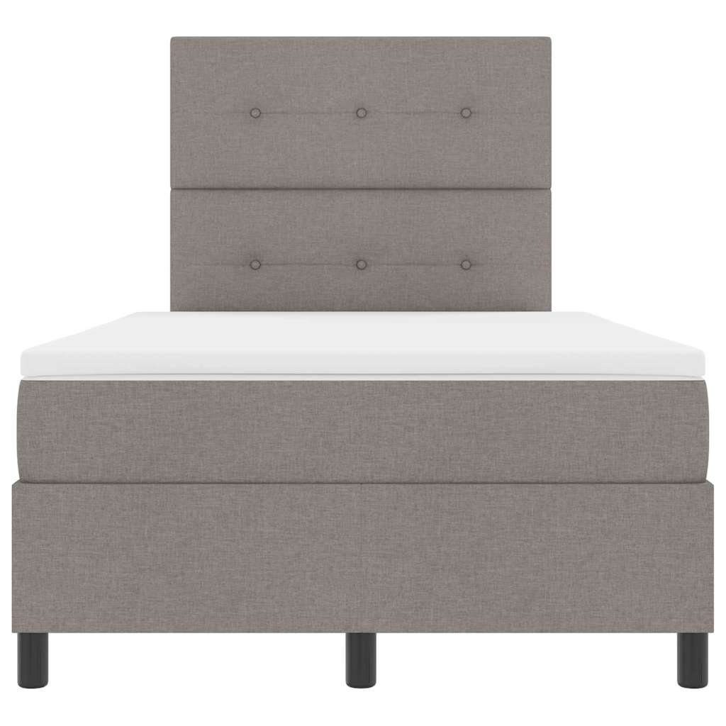 Boxspring bed met matras met LED Taupe 120 x 200 cm Stof is nu te koop bij PeponiXL, paradijselijk wonen!
