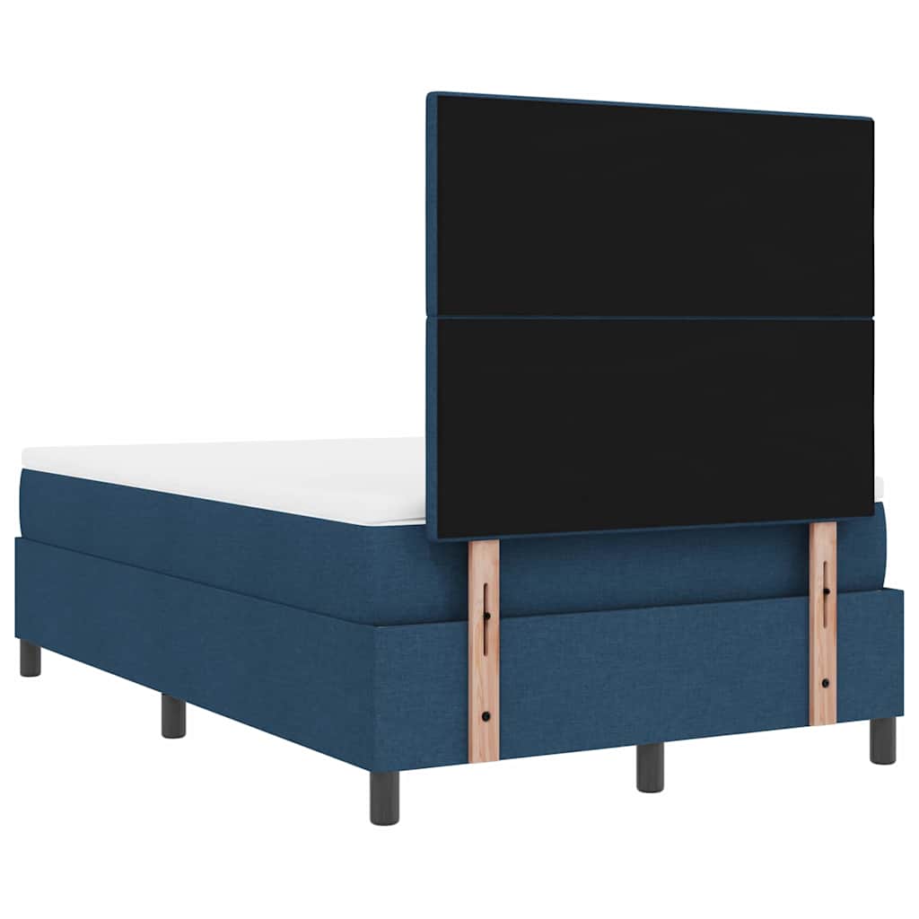 Boxspring bed met matras met LED Blauw 120 x 200 cm Stof is nu te koop bij PeponiXL, paradijselijk wonen!