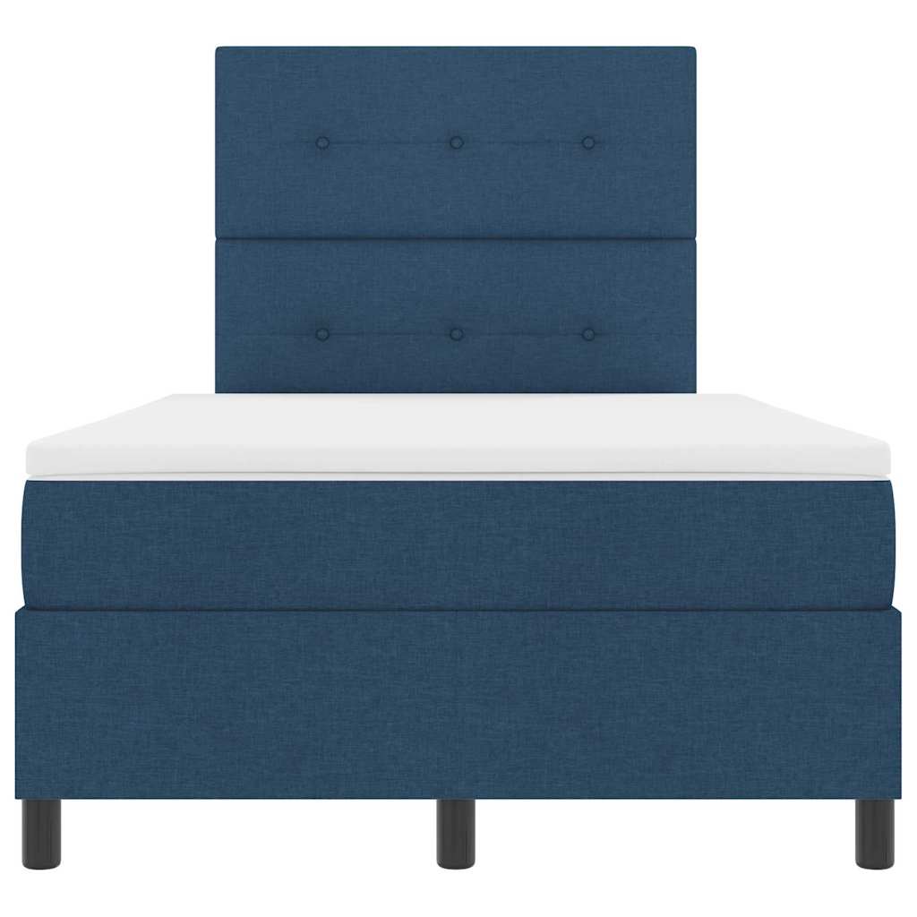 Boxspring bed met matras met LED Blauw 120 x 200 cm Stof is nu te koop bij PeponiXL, paradijselijk wonen!