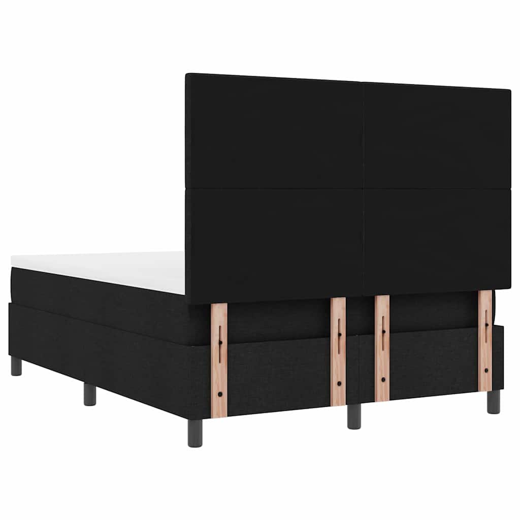 Boxspring bed met matras met LED Zwart 140 x 190 cm Stof is nu te koop bij PeponiXL, paradijselijk wonen!