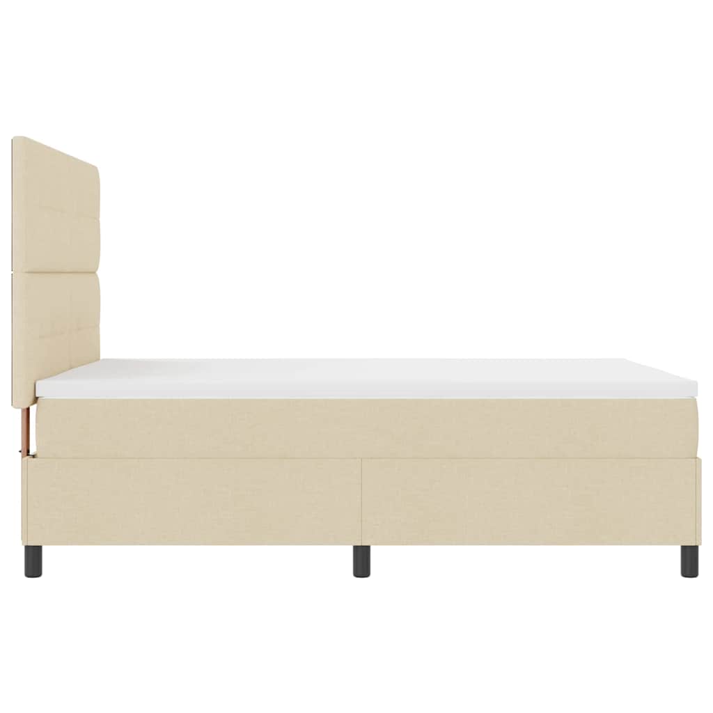 Boxspring bed met matras met LED Crème 140 x 190 cm Stof is nu te koop bij PeponiXL, paradijselijk wonen!