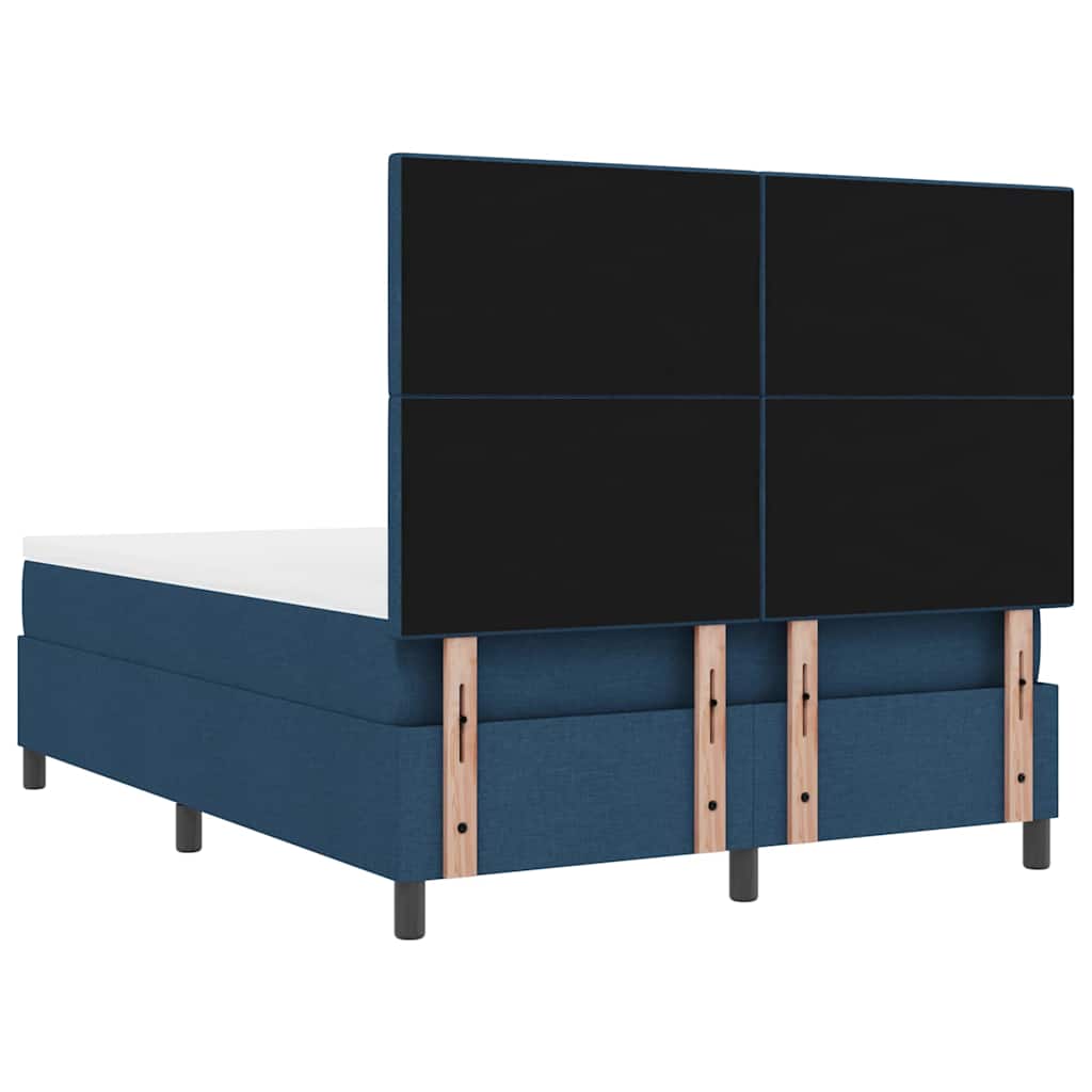 Boxspring bed met matras met LED Blauw 140 x 190 cm Stof is nu te koop bij PeponiXL, paradijselijk wonen!