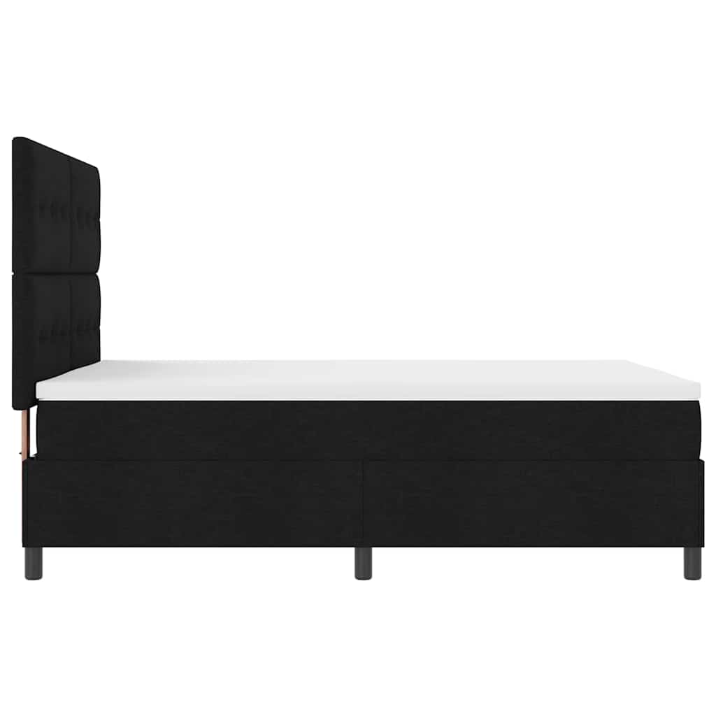 Boxspring bed met matras met LED Zwart 140 x 200 cm Stof is nu te koop bij PeponiXL, paradijselijk wonen!