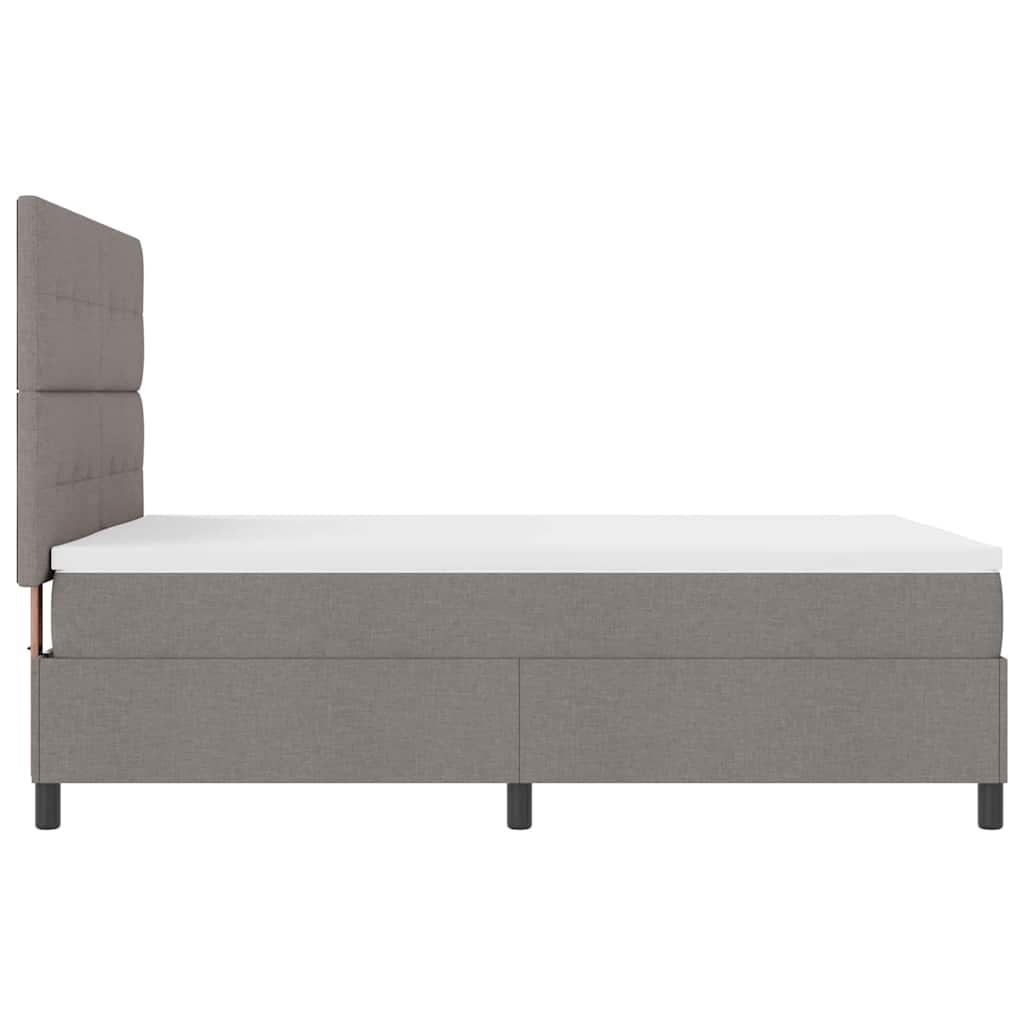 Boxspring bed met matras met LED Taupe 140 x 200 cm Stof is nu te koop bij PeponiXL, paradijselijk wonen!