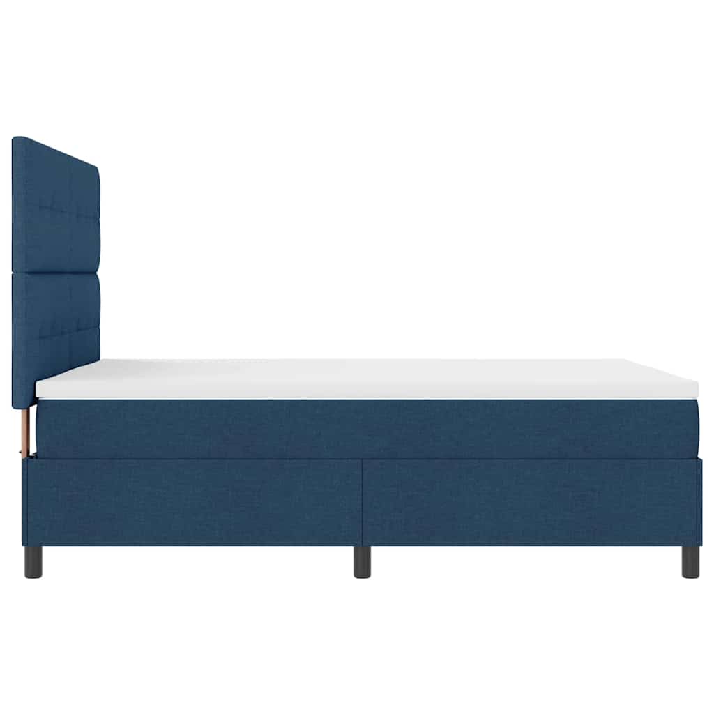 Boxspring bed met matras met LED Blauw 140 x 200 cm Stof is nu te koop bij PeponiXL, paradijselijk wonen!