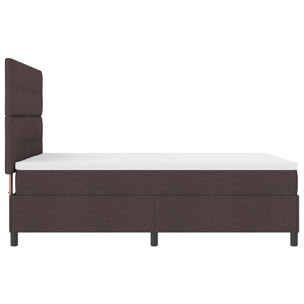 Boxspring bed met matras met LED Donkerbruin 160 x 200 cm Stof is nu te koop bij PeponiXL, paradijselijk wonen!