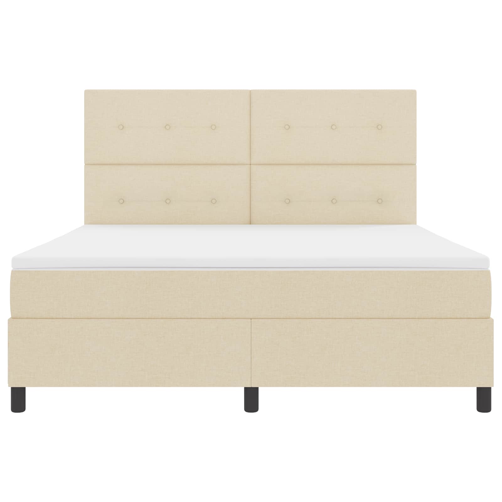 Boxspring bed met matras met LED Crème 180 x 200 cm Stof is nu te koop bij PeponiXL, paradijselijk wonen!