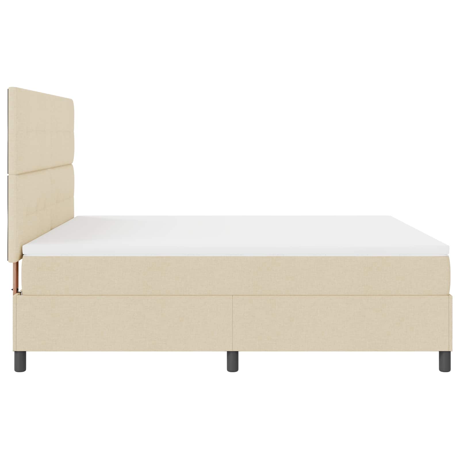 Boxspring bed met matras met LED Crème 180 x 200 cm Stof is nu te koop bij PeponiXL, paradijselijk wonen!