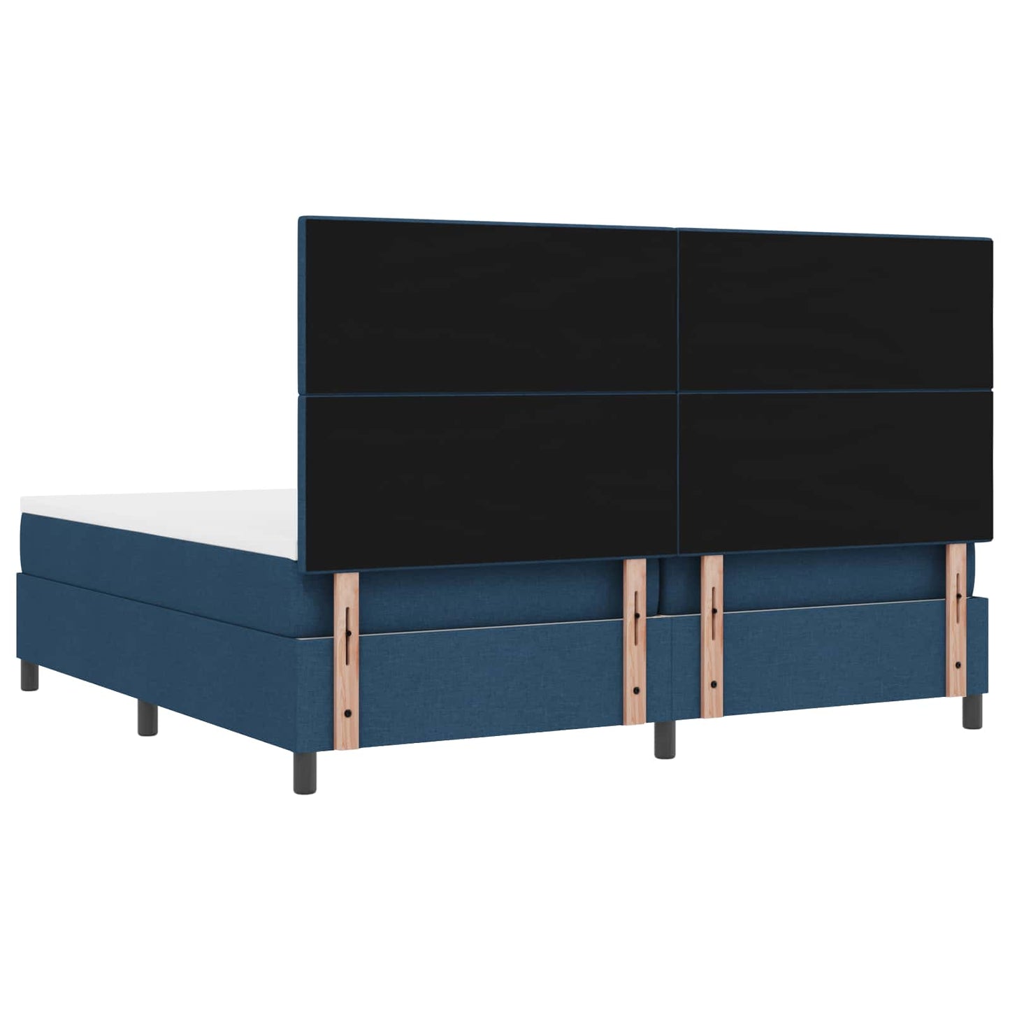 Boxspring bed met matras met LED Blauw 200 x 200 cm Stof is nu te koop bij PeponiXL, paradijselijk wonen!