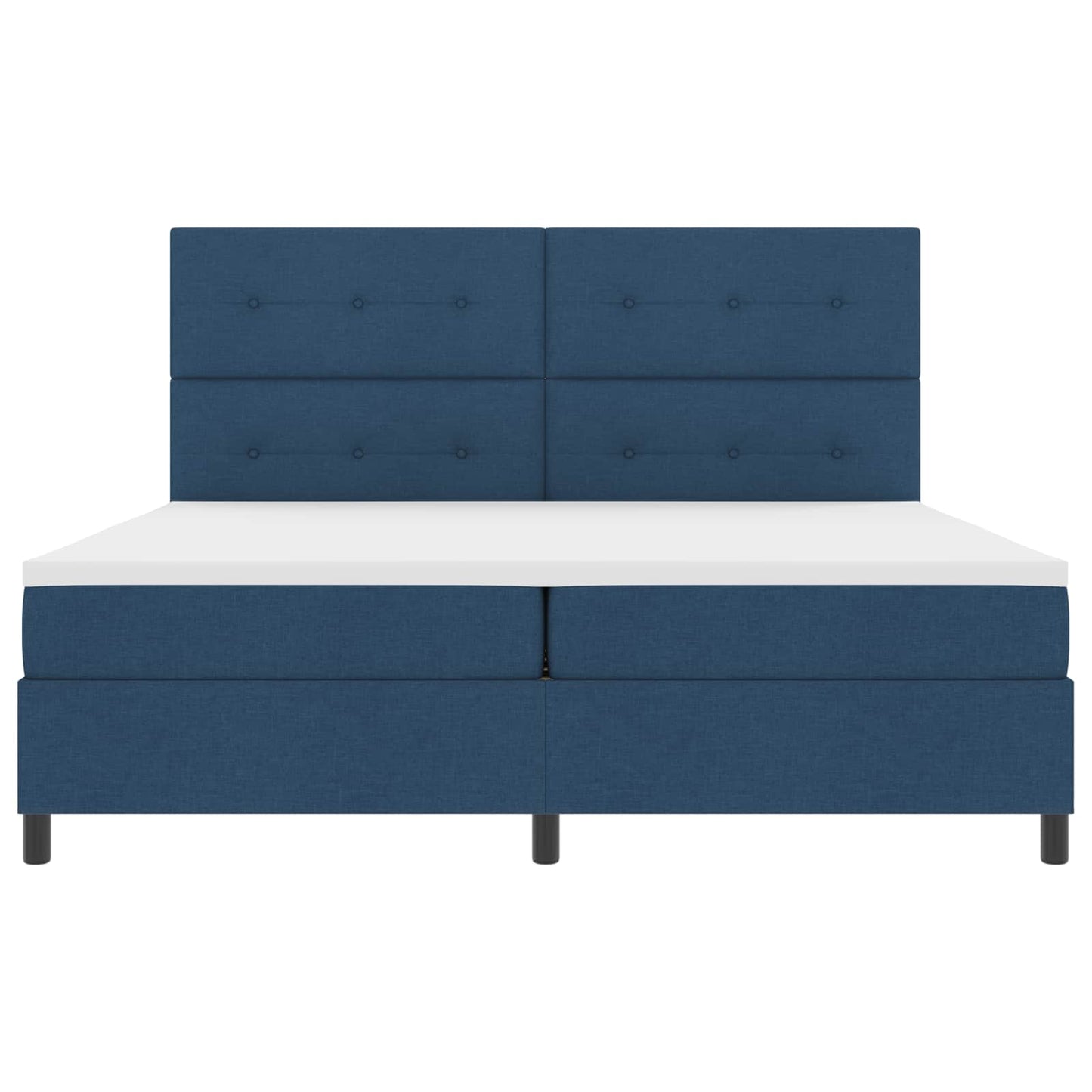 Boxspring bed met matras met LED Blauw 200 x 200 cm Stof is nu te koop bij PeponiXL, paradijselijk wonen!