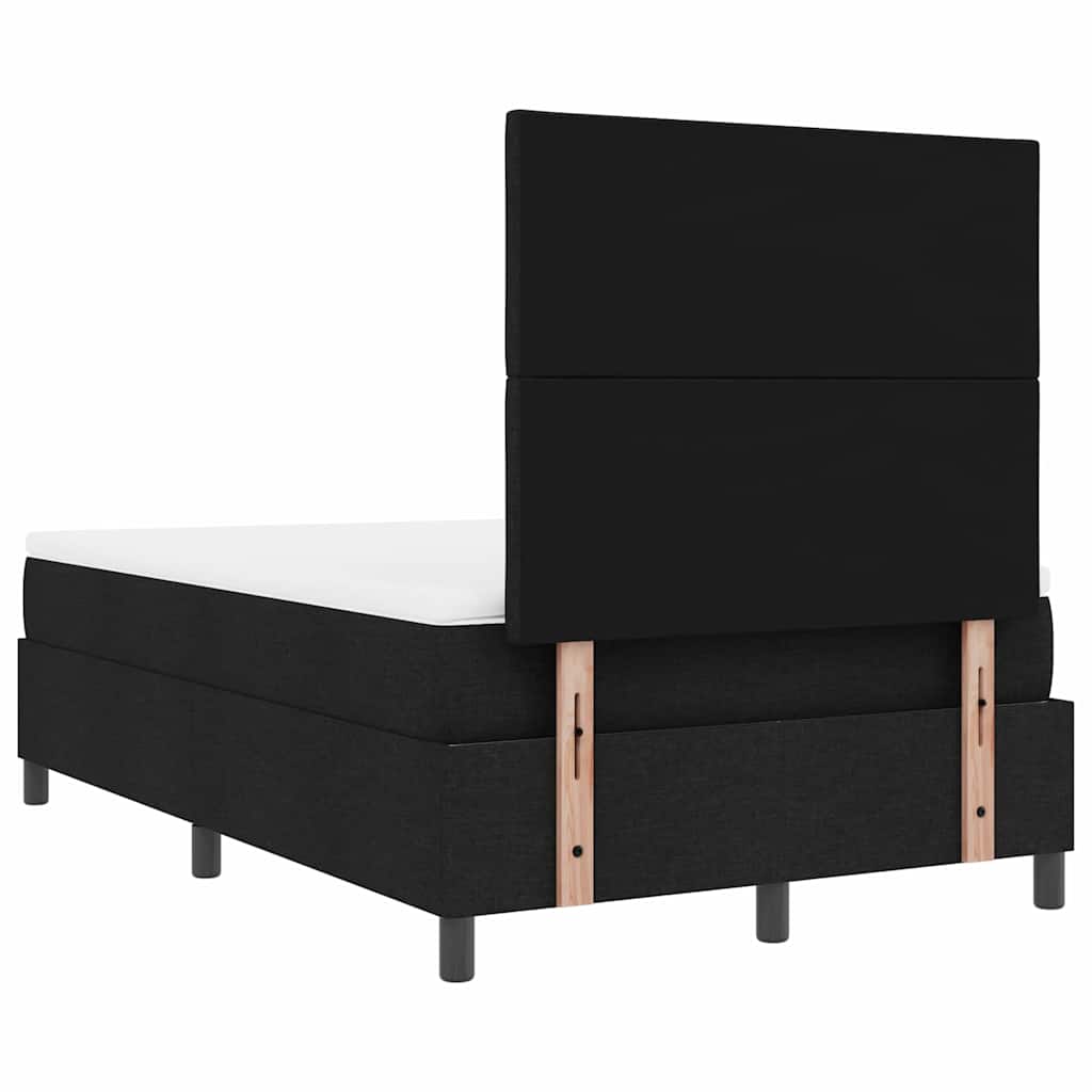 Boxspring bed met matras met LED Zwart 120 x 190 cm Stof is nu te koop bij PeponiXL, paradijselijk wonen!