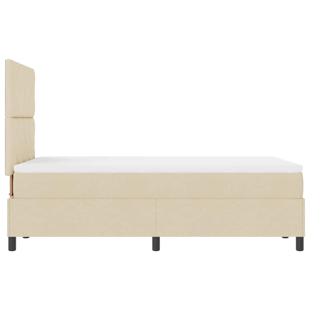 Boxspring bed met matras met LED Crème 120 x 190 cm Stof is nu te koop bij PeponiXL, paradijselijk wonen!