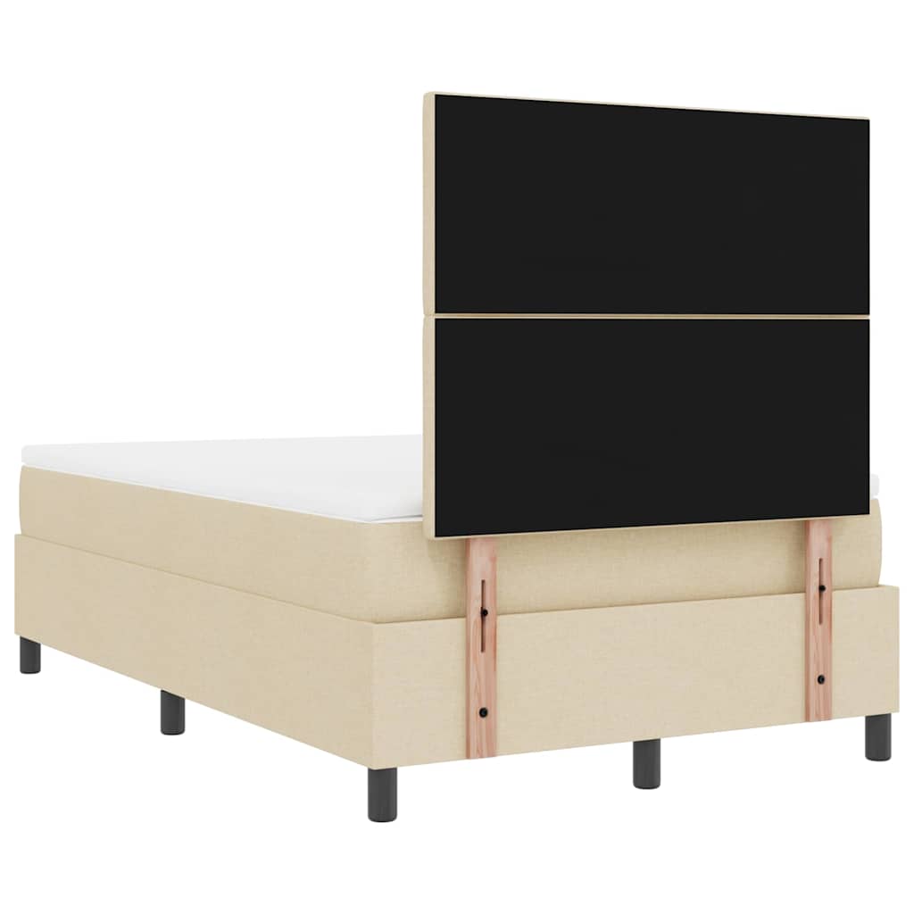 Boxspring bed met matras met LED Crème 120 x 200 cm Stof is nu te koop bij PeponiXL, paradijselijk wonen!