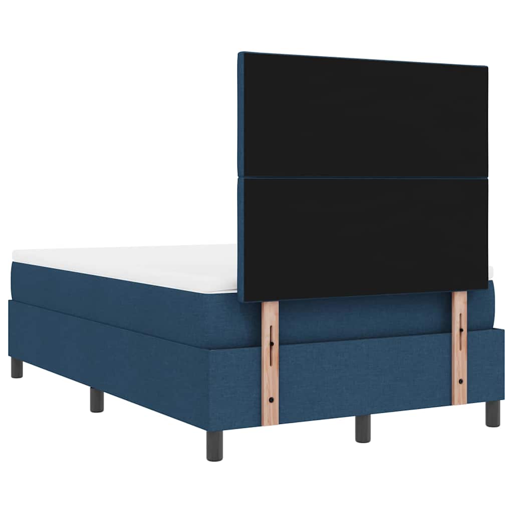 Boxspring bed met matras met LED Blauw 120 x 200 cm Stof is nu te koop bij PeponiXL, paradijselijk wonen!