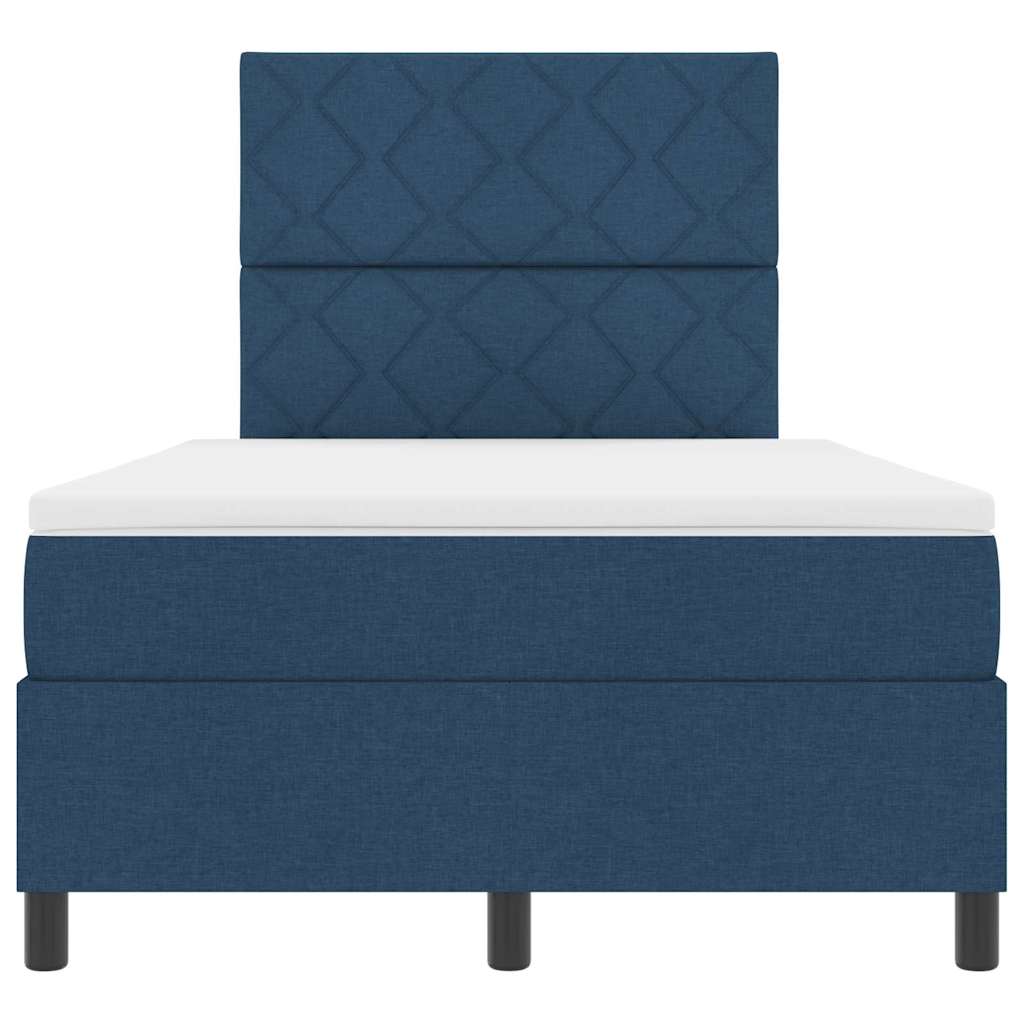 Boxspring bed met matras met LED Blauw 120 x 200 cm Stof is nu te koop bij PeponiXL, paradijselijk wonen!